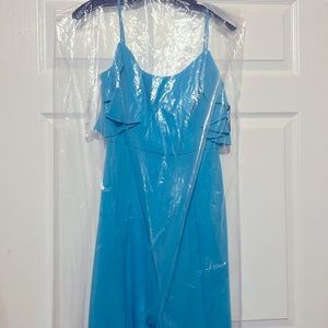 NWT David’s bridal - off shoulder bridesmaid dress in color - Malibu